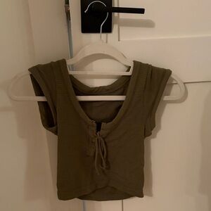 Urban Outfitters Olive Green Girls Top